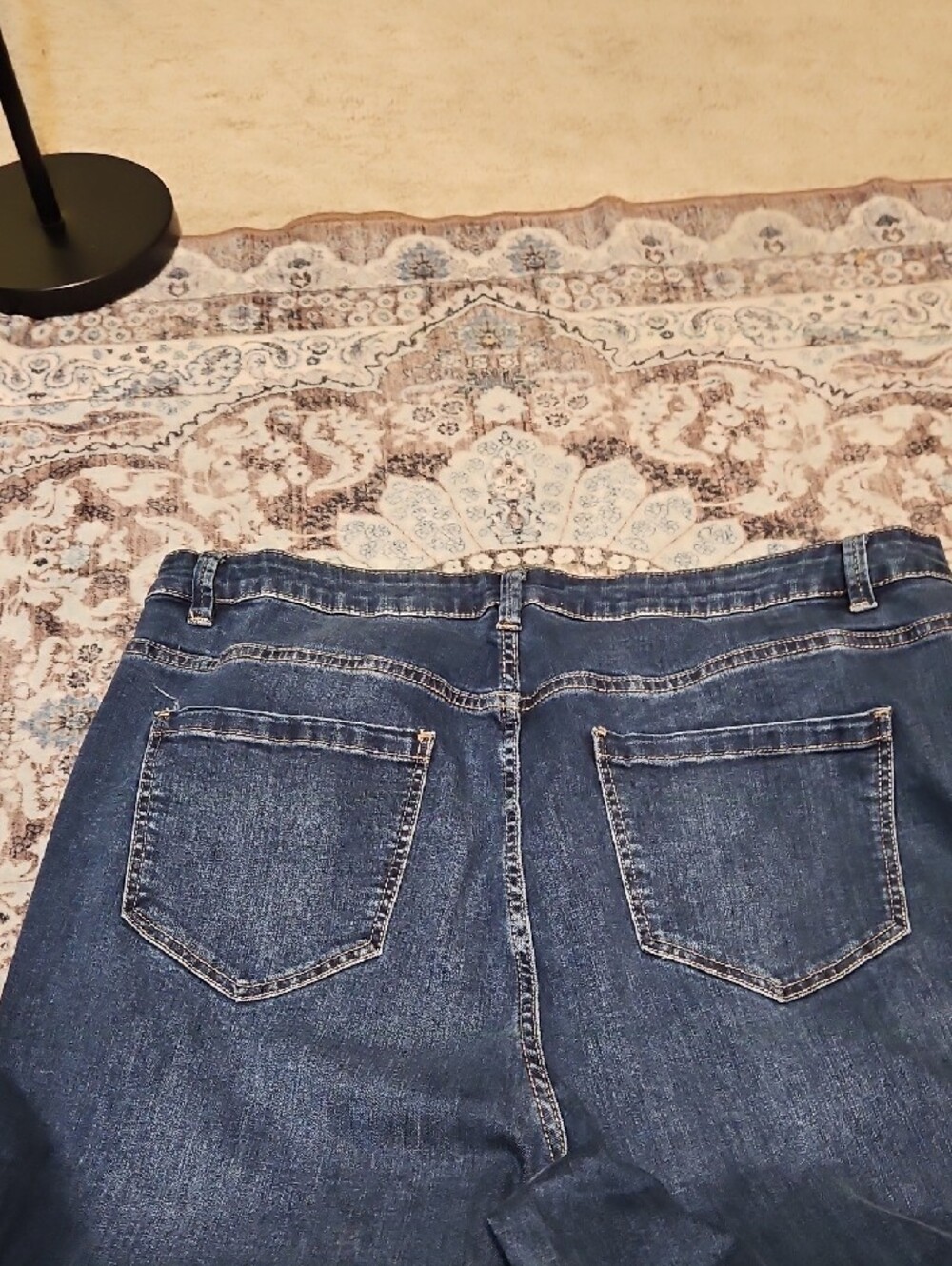 Eloquii Indigo Wide-Leg Flare Jeans - Picture 7 of 10